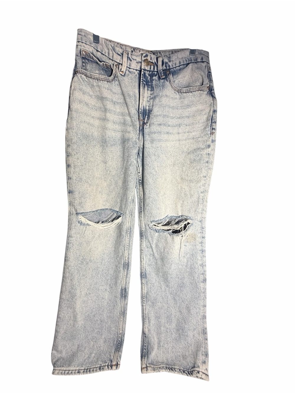 Good American Good 90's Light Wash Distressed Loose Fit Jeans - 6/28